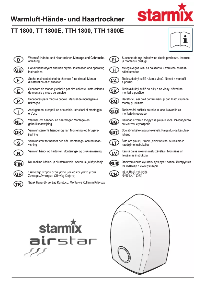 Página 1 del manual Manual de usuario Starmix TT 1800 E