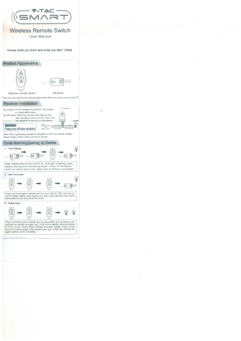 Página 1 del manual Manual de usuario V-TAC VT-5143