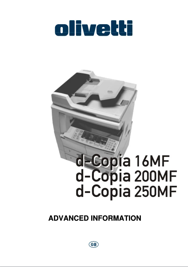 Image de la première page du manuel de l'appareil d-Copia 250MF