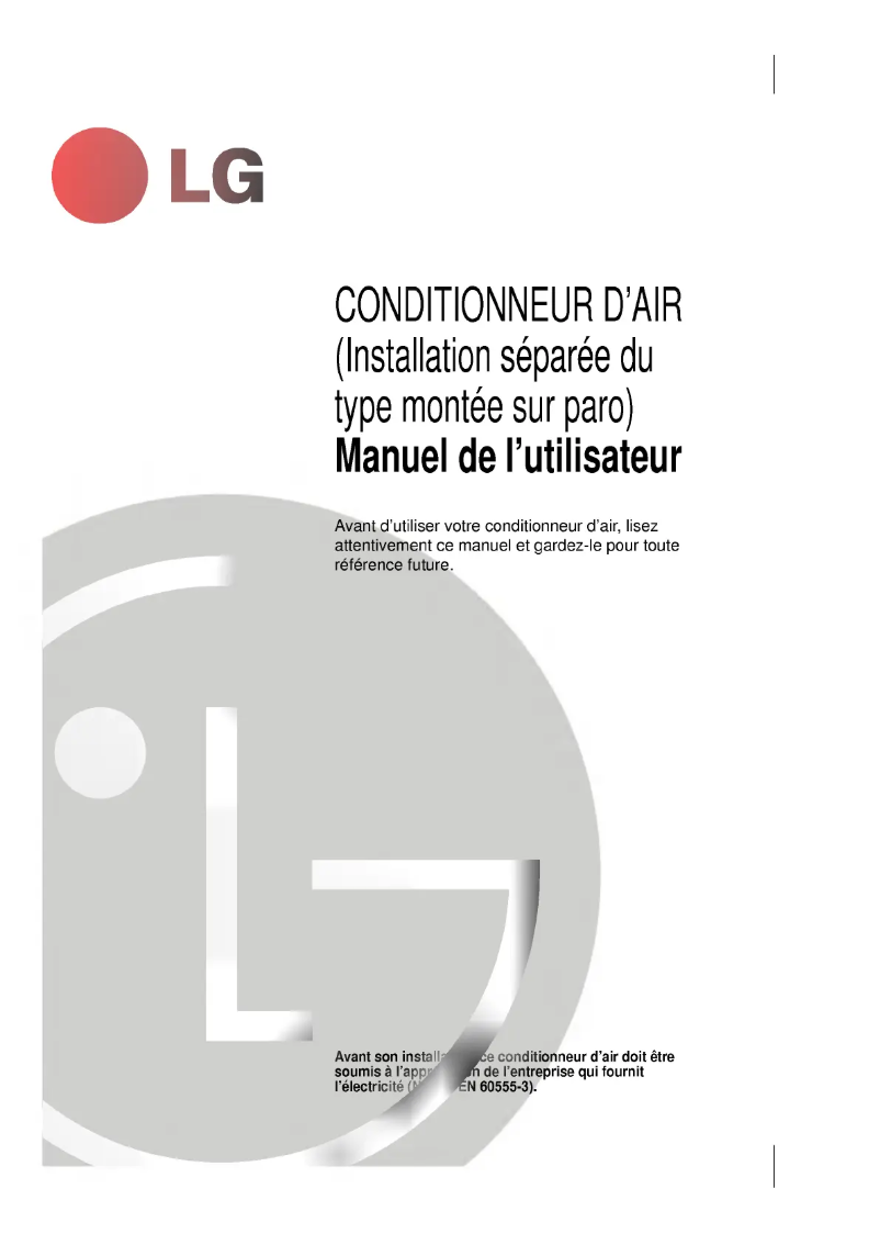 Page n°1 - Manuel utilisateur LG LS-K2661HL