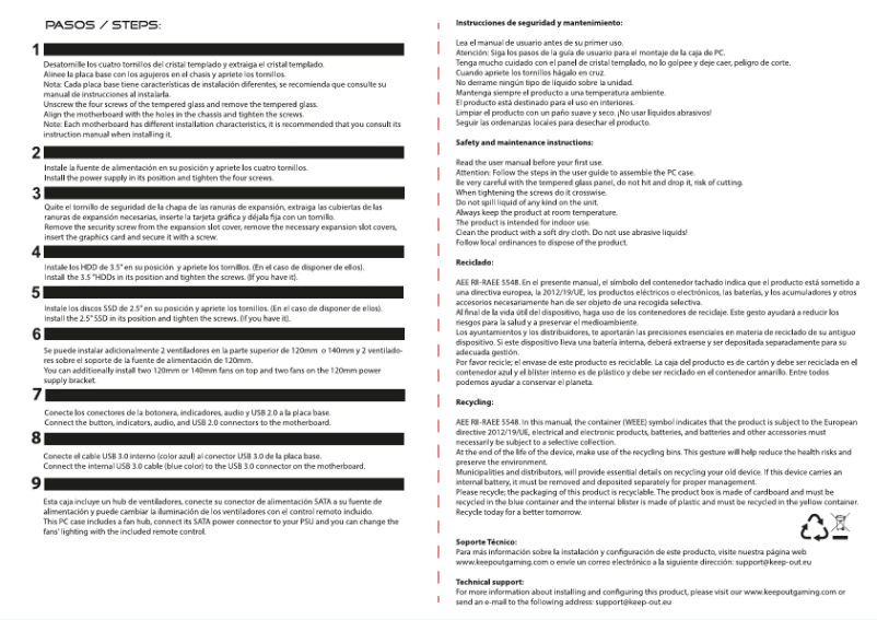 Page 1 de la notice Manuel utilisateur KeepOut XC-501 MESH