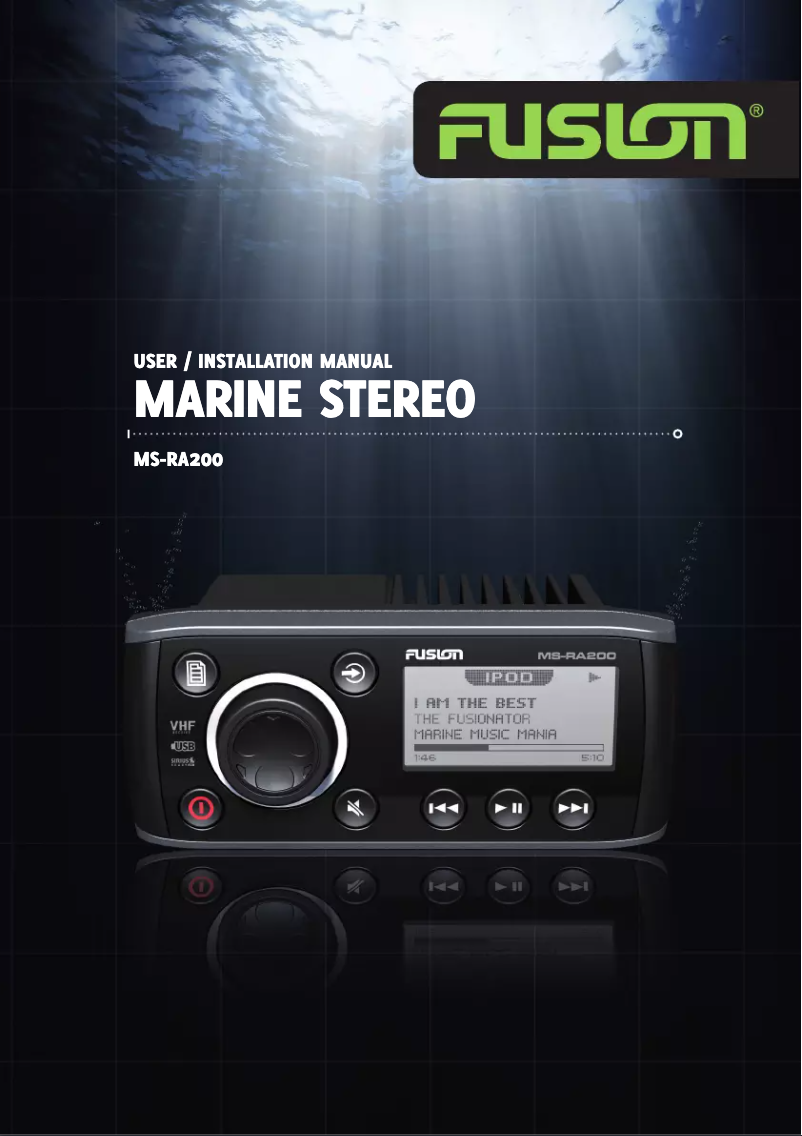 Imagen de la primera página del manual del dispositivo Marine MS-RA20