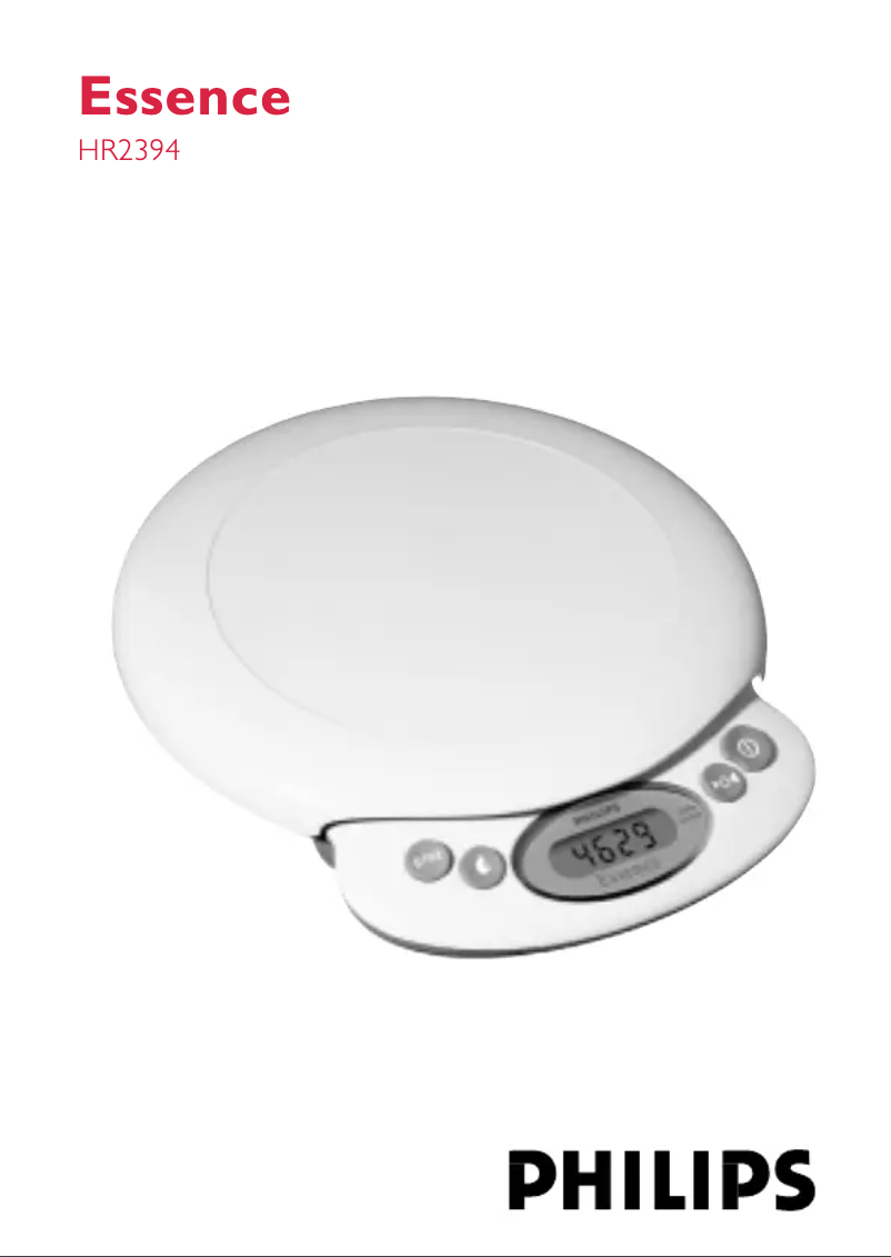 Image de la première page du manuel de l'appareil HR2394