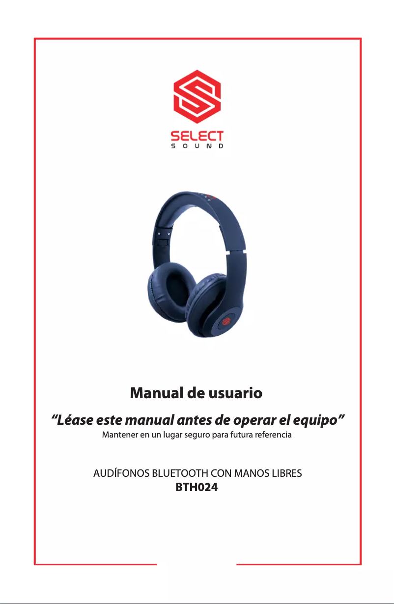 Page n°1 - Manuel utilisateur Select Sound BTH024
