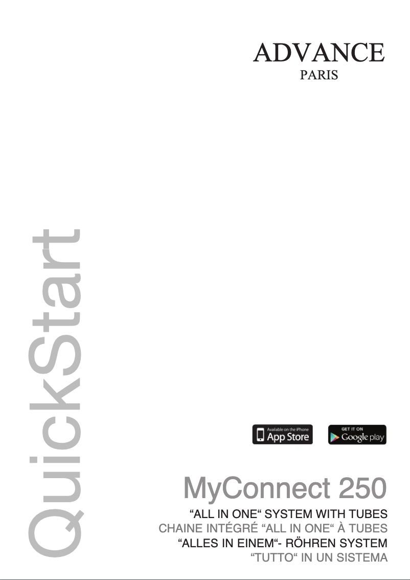 Page 1 de la notice Manuel utilisateur Advance MyConnect 250