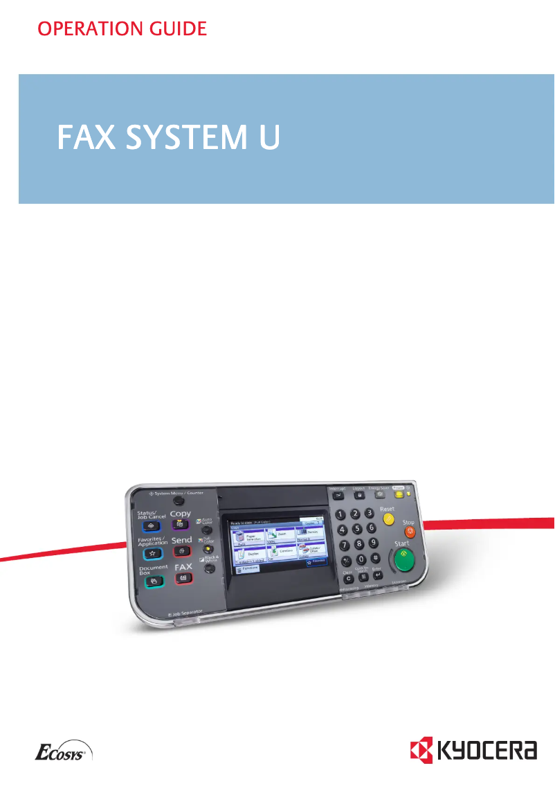 Page n°1 - Manuel utilisateur Kyocera 6530MFP