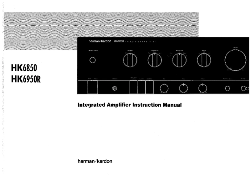 Page 1 de la notice Manuel utilisateur Harman Kardon HK6850