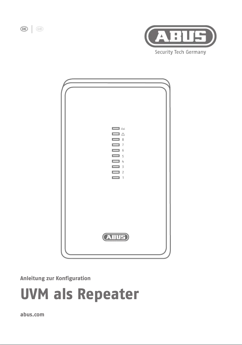 Page n°1 - Guide de démarrage rapide Abus FUMO50020