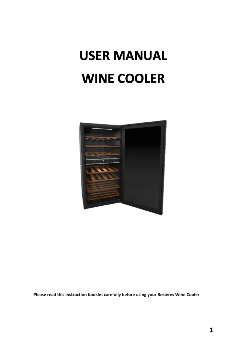 Image de la première page du manuel de l'appareil RWC 154 DE