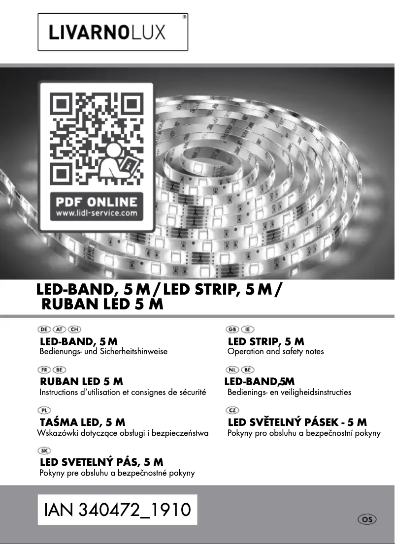 Page 1 of the manual User Manual Livarno Lux IAN 340472