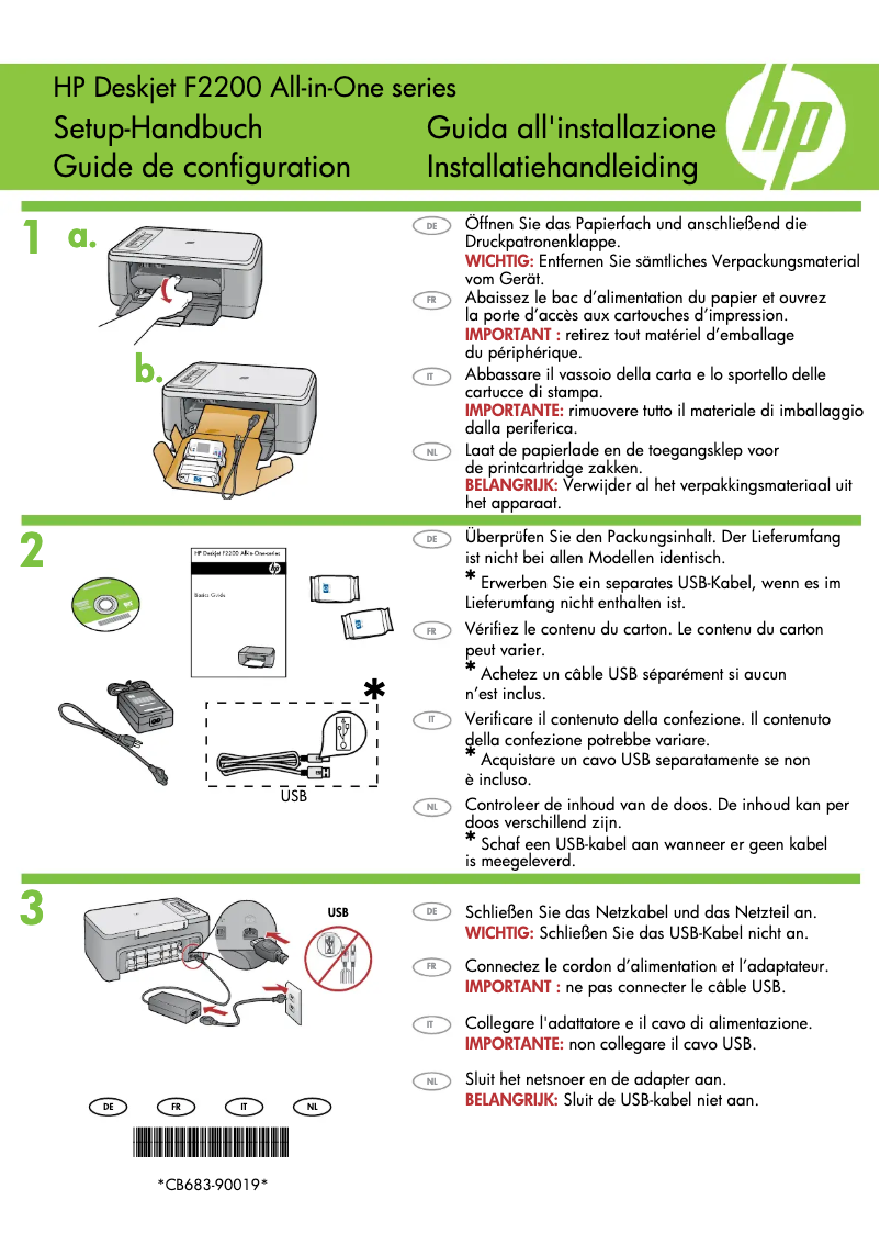 Page n°1 - Manuel utilisateur HP Deskjet F2280