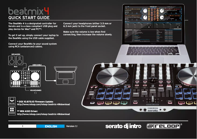 Image de la première page du manuel de l'appareil BeatMix 4