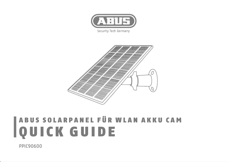 Page n°1 - Guide d'installation Abus PPIC90600