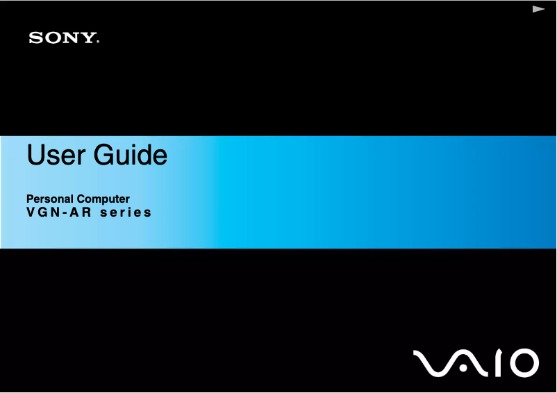 Page n°1 - Manuel utilisateur Sony Vaio VGN-AR61MR