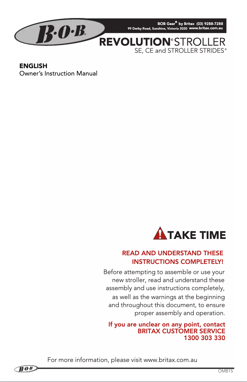 Page 1 de la notice Manuel utilisateur Römer BOB Revolution SE