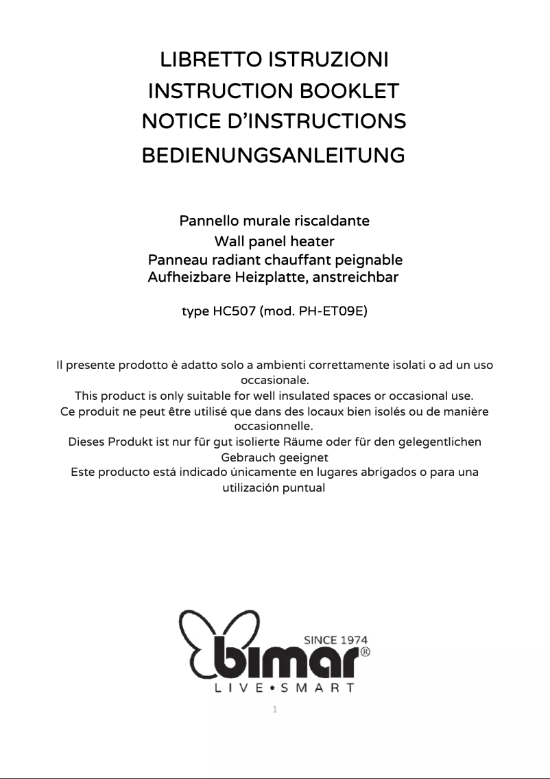 Image de la première page du manuel de l'appareil HC507