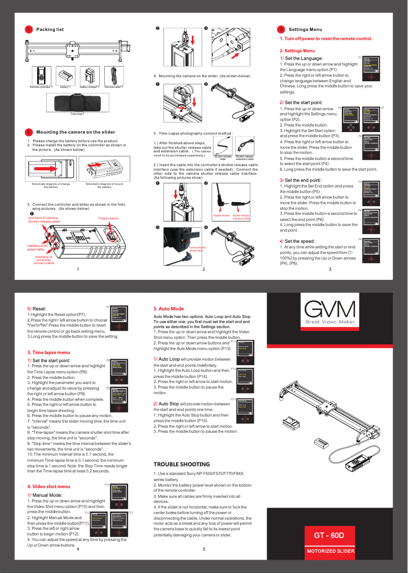 Image de la première page du manuel de l'appareil GT-J80D
