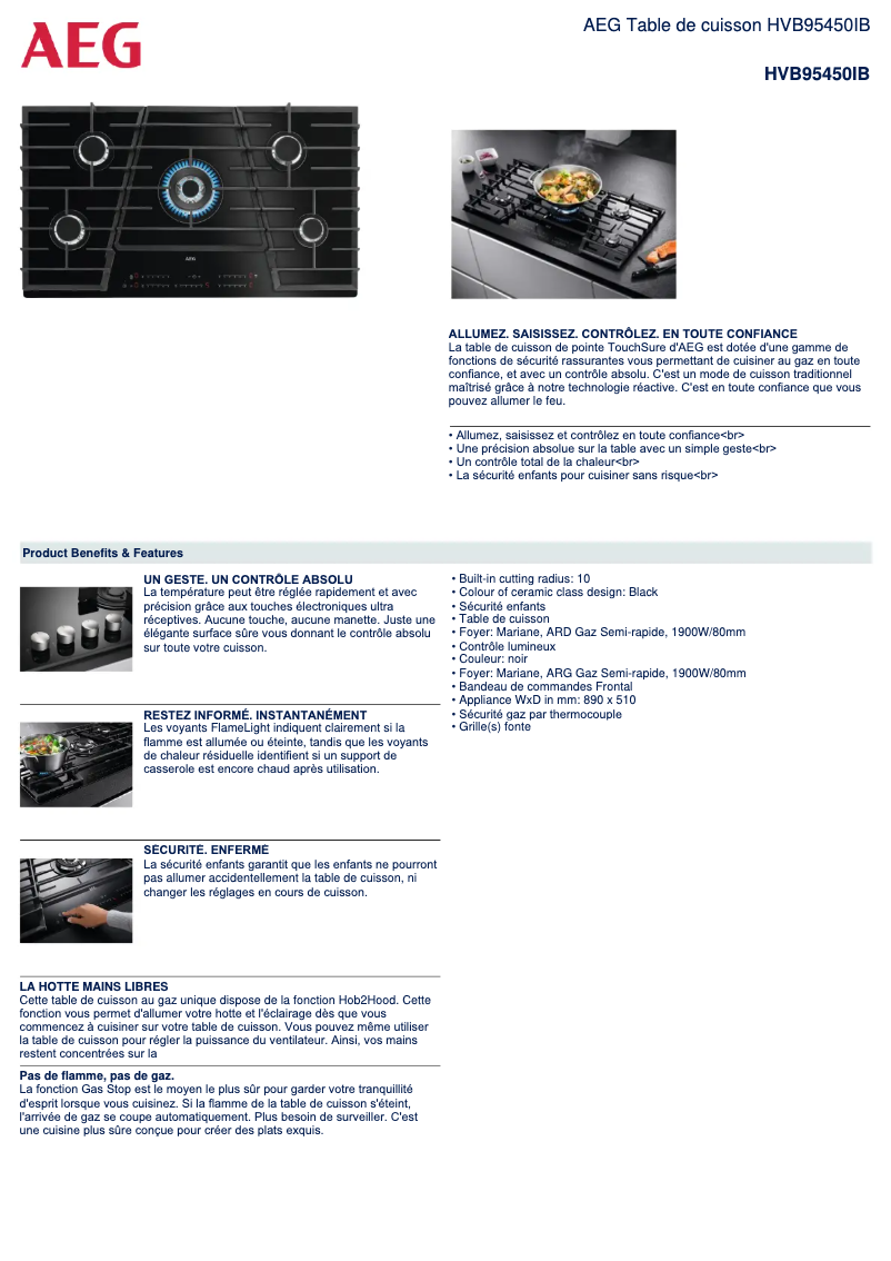 Image de la première page du manuel de l'appareil HVB95450IB