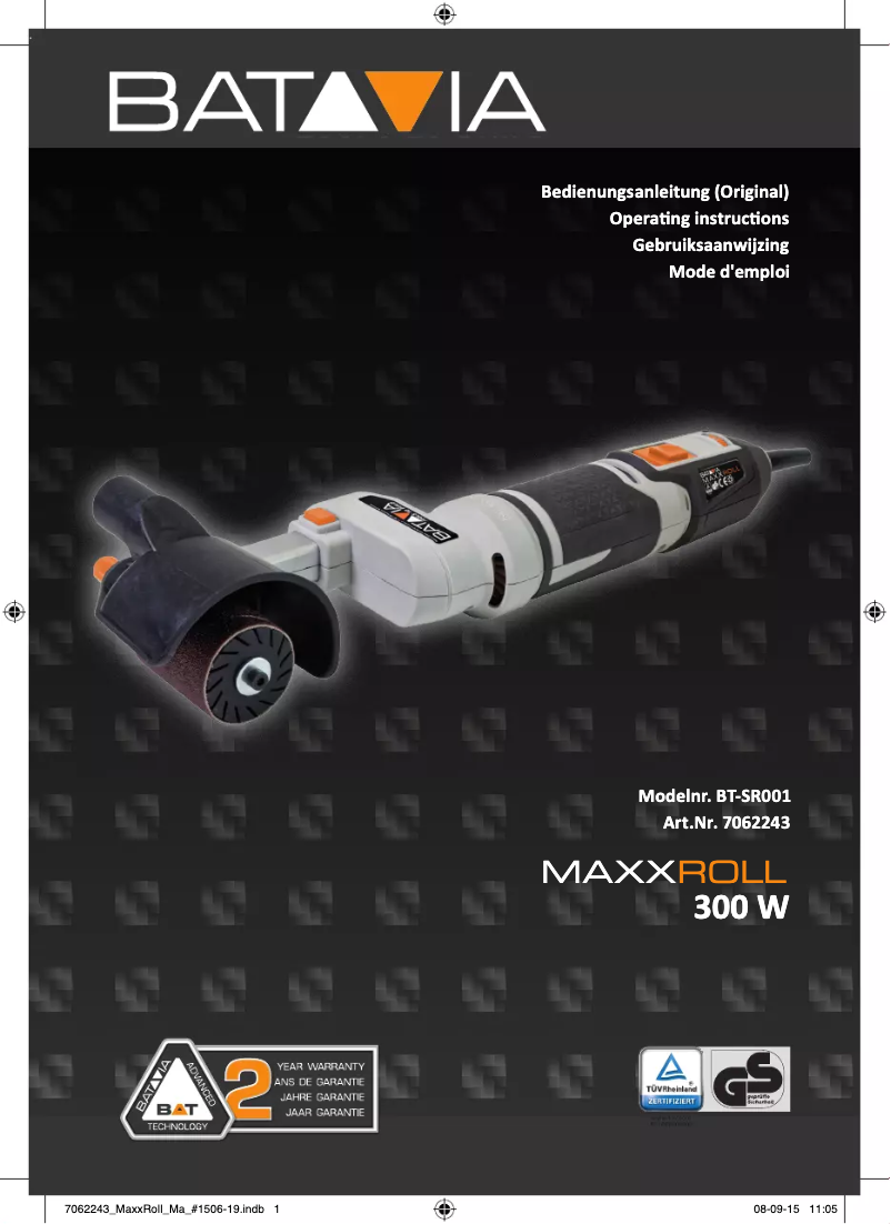Image de la première page du manuel de l'appareil Maxx Roll BT-SR001