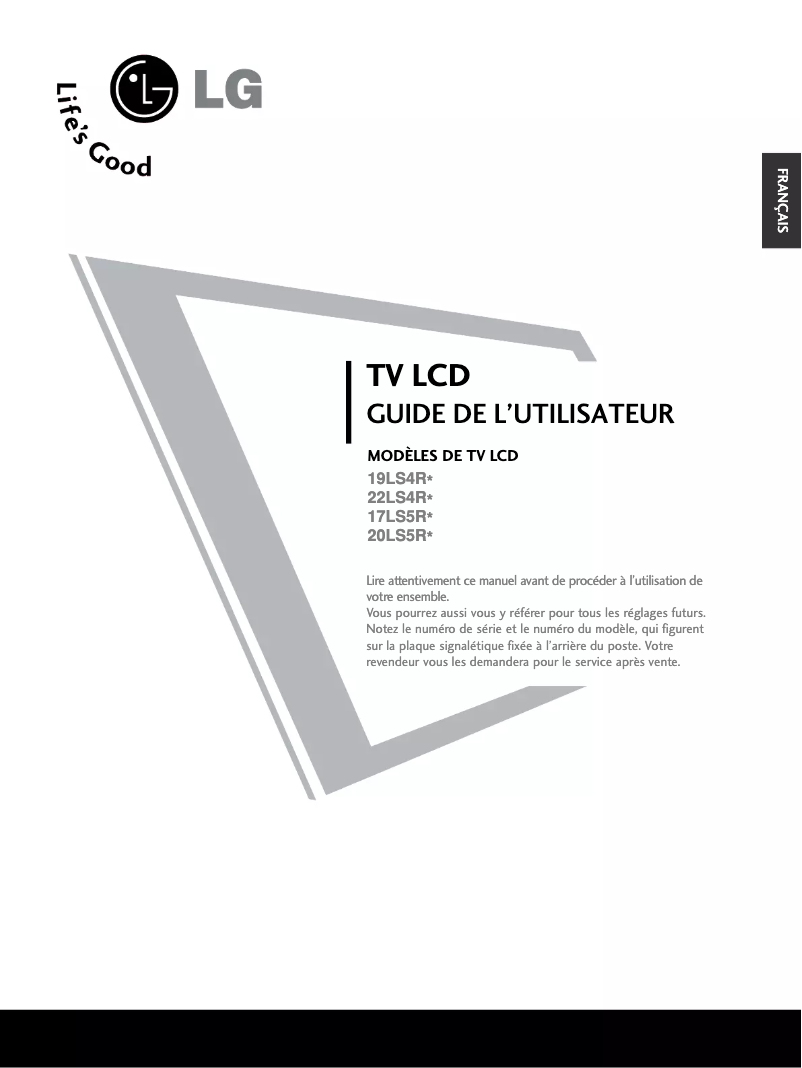 Image de la première page du manuel de l'appareil 17LS5R