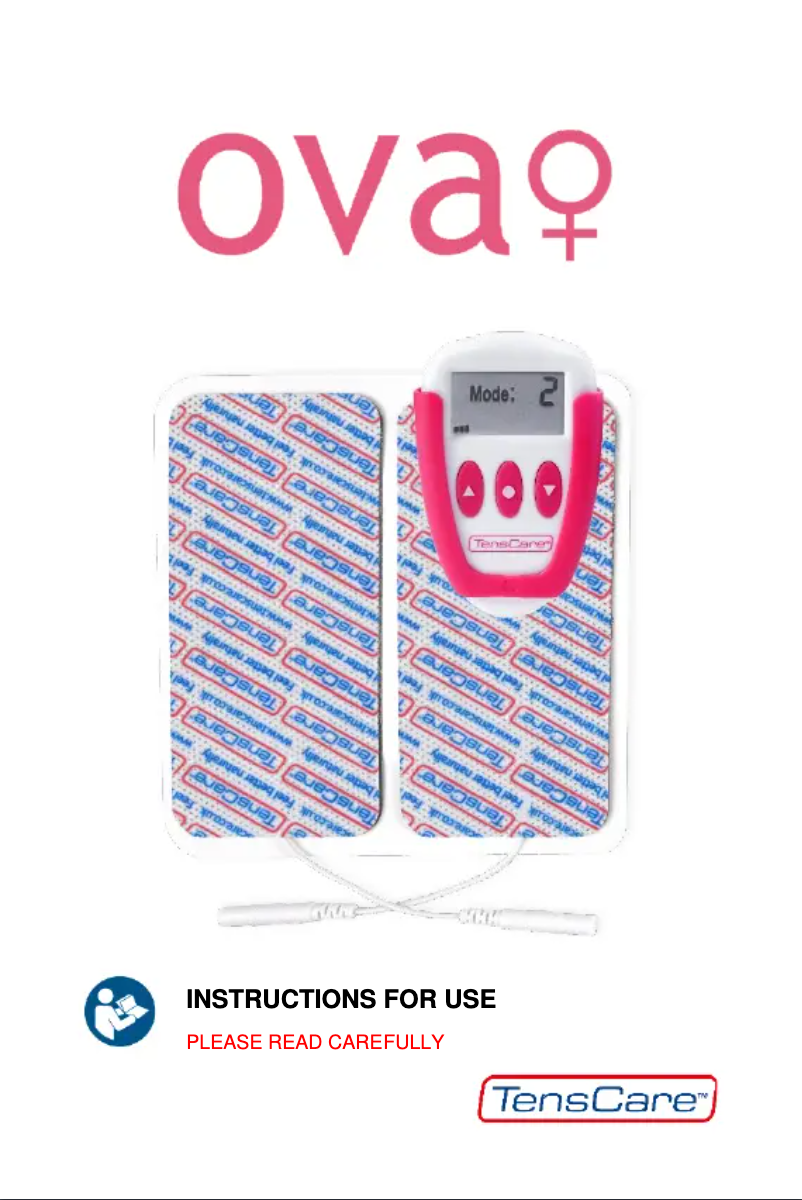 Page n°1 - Manuel utilisateur TensCare Ova