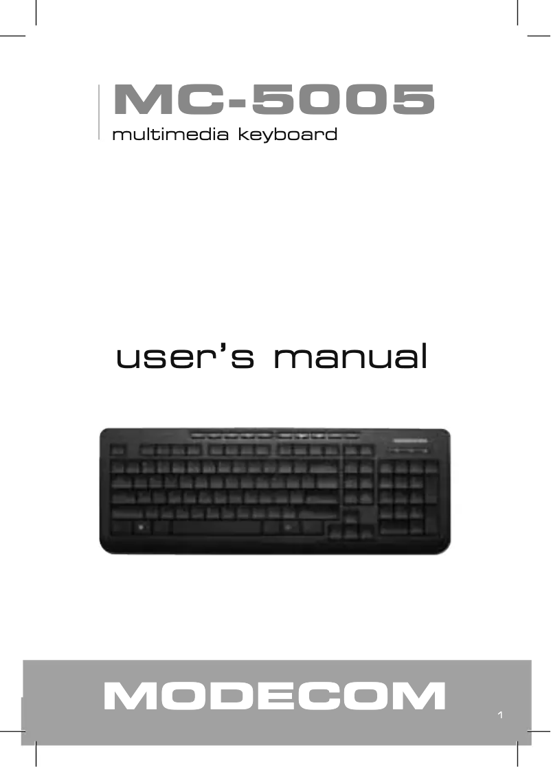 Image de la première page du manuel de l'appareil MC-5005