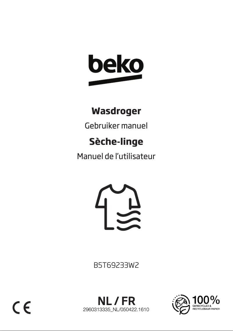 Page 1 de la notice Manuel utilisateur Beko B5T69233W2