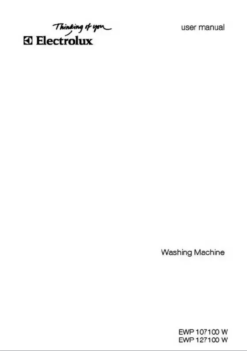 Page 1 de la notice Manuel utilisateur Electrolux EWP107100W