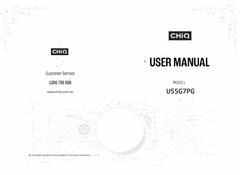 Page 1 de la notice Manuel utilisateur CHiQ U55G7PG