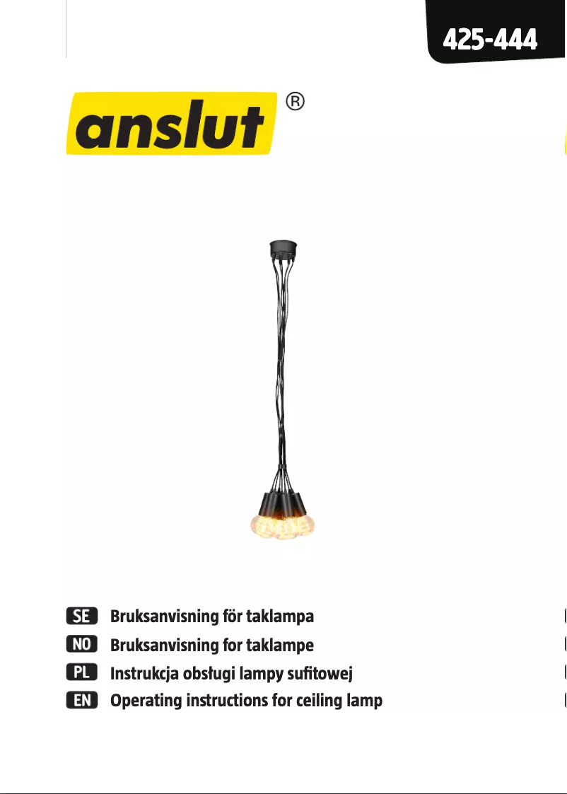 Page n°1 - Manuel utilisateur Anslut 425-444