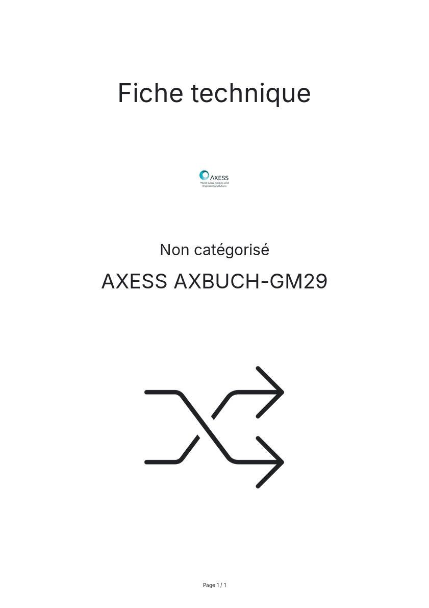 Page n°1 - Fiche technique AXESS AXBUCH-GM29