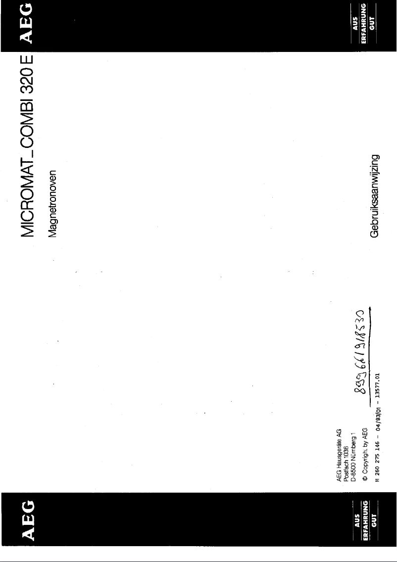 Image de la première page du manuel de l'appareil 320E