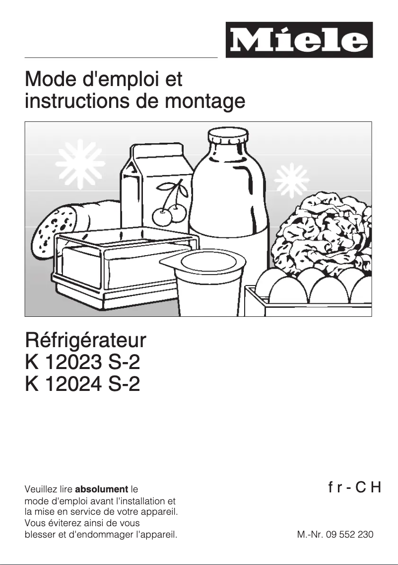Page 1 of the manual User Manual Miele K 12024 S