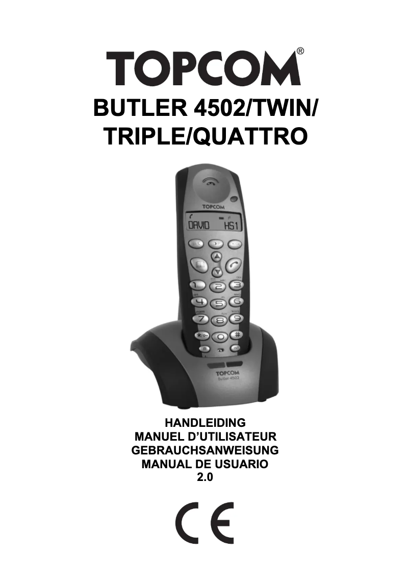 Page 1 of the manual User Manual Topcom Butler 4502