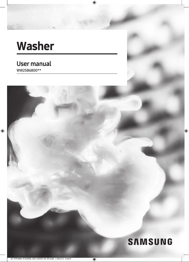 Image de la première page du manuel de l'appareil WW25B6800AW