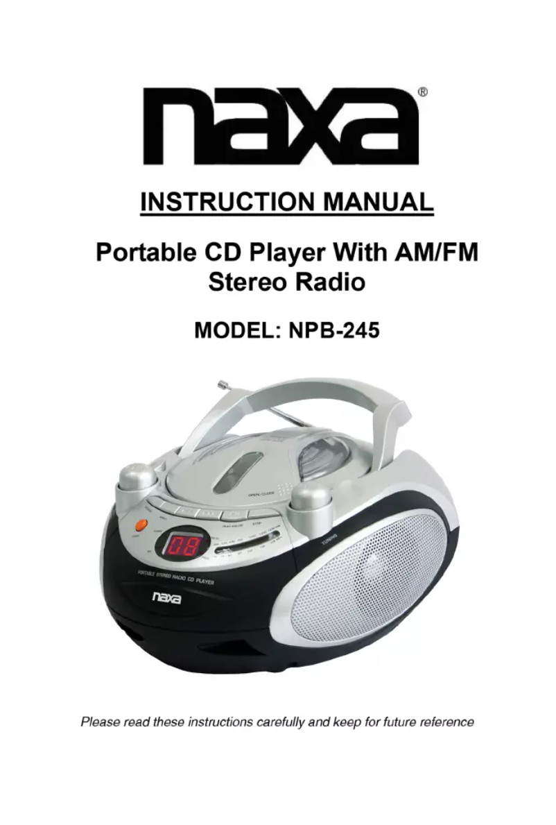 Image de la première page du manuel de l'appareil NPB-245