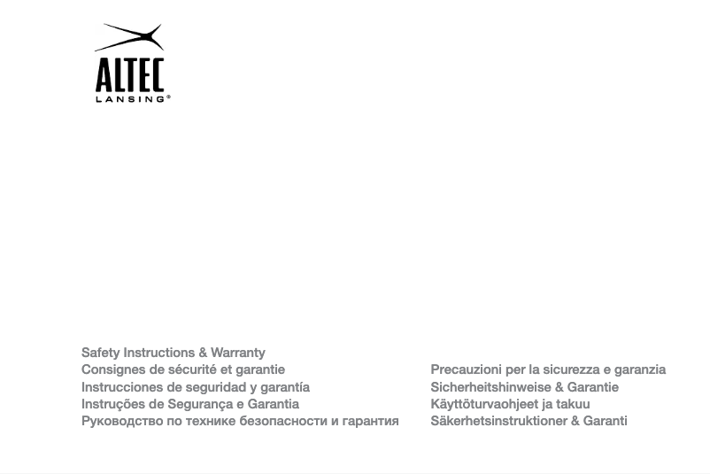 Página 1 del manual Manual de usuario Altec Lansing Muzx Core