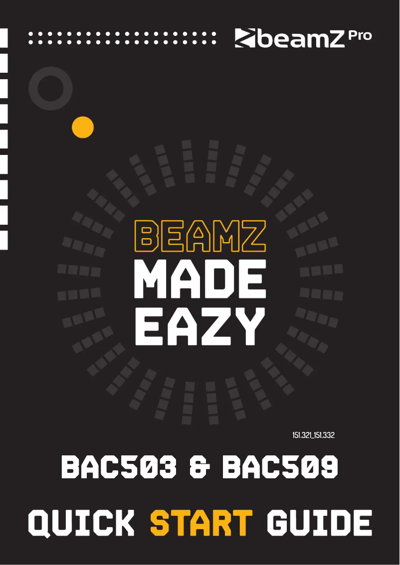 Page 1 de la notice Guide de démarrage rapide BeamZ BAC509