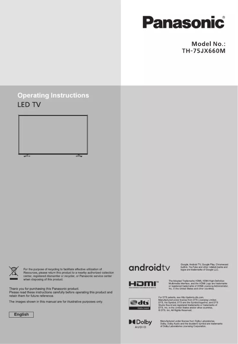 Página 1 del manual Manual de usuario Panasonic TH-75JX660M