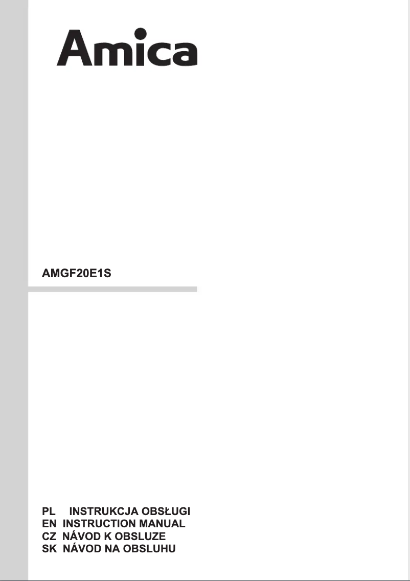 Page n°1 - Manuel utilisateur Amica AMGF20E1S