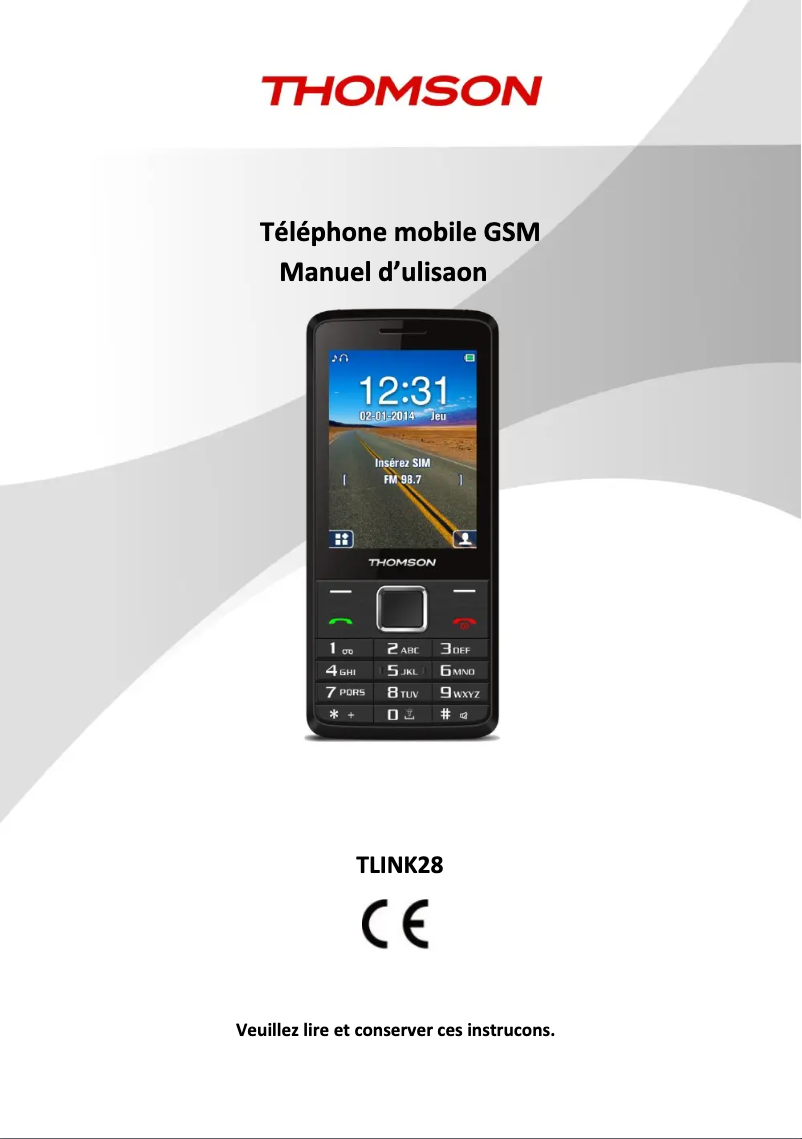 Image de la première page du manuel de l'appareil TLink 28