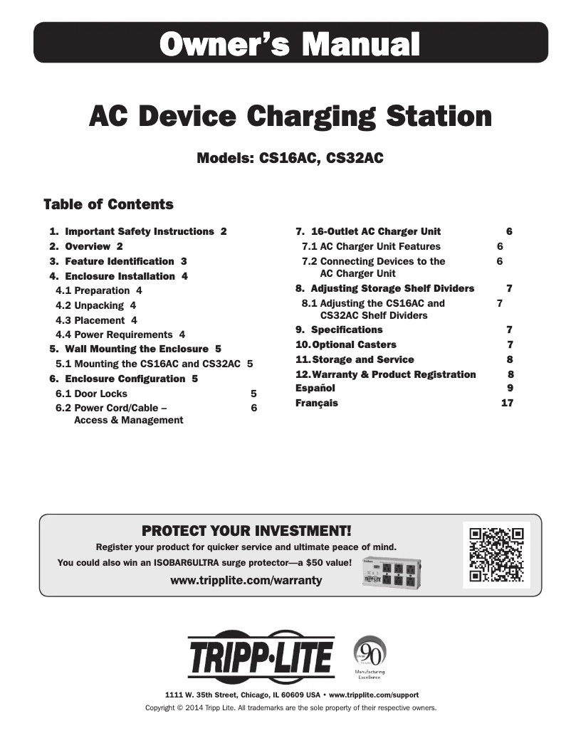 Image de la première page du manuel de l'appareil CS16AC