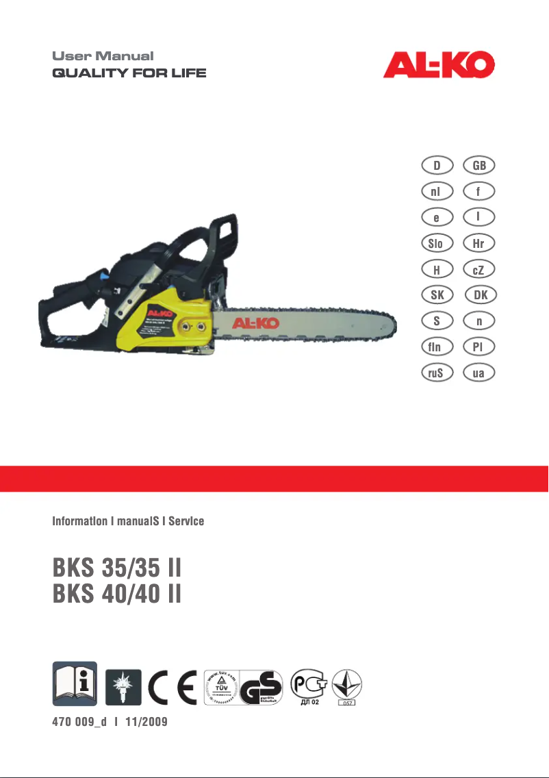 Image de la première page du manuel de l'appareil BKS 35/35 II