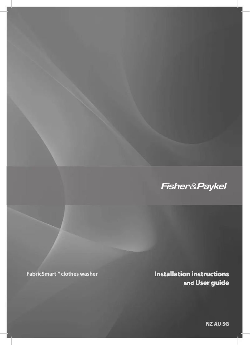 Page n°1 - Manuel utilisateur Fisher & Paykel WA70T60FW1 FabricSmart