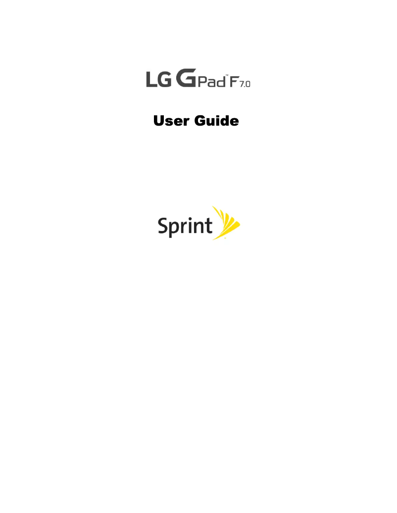 Image de la première page du manuel de l'appareil G Pad F 7.0