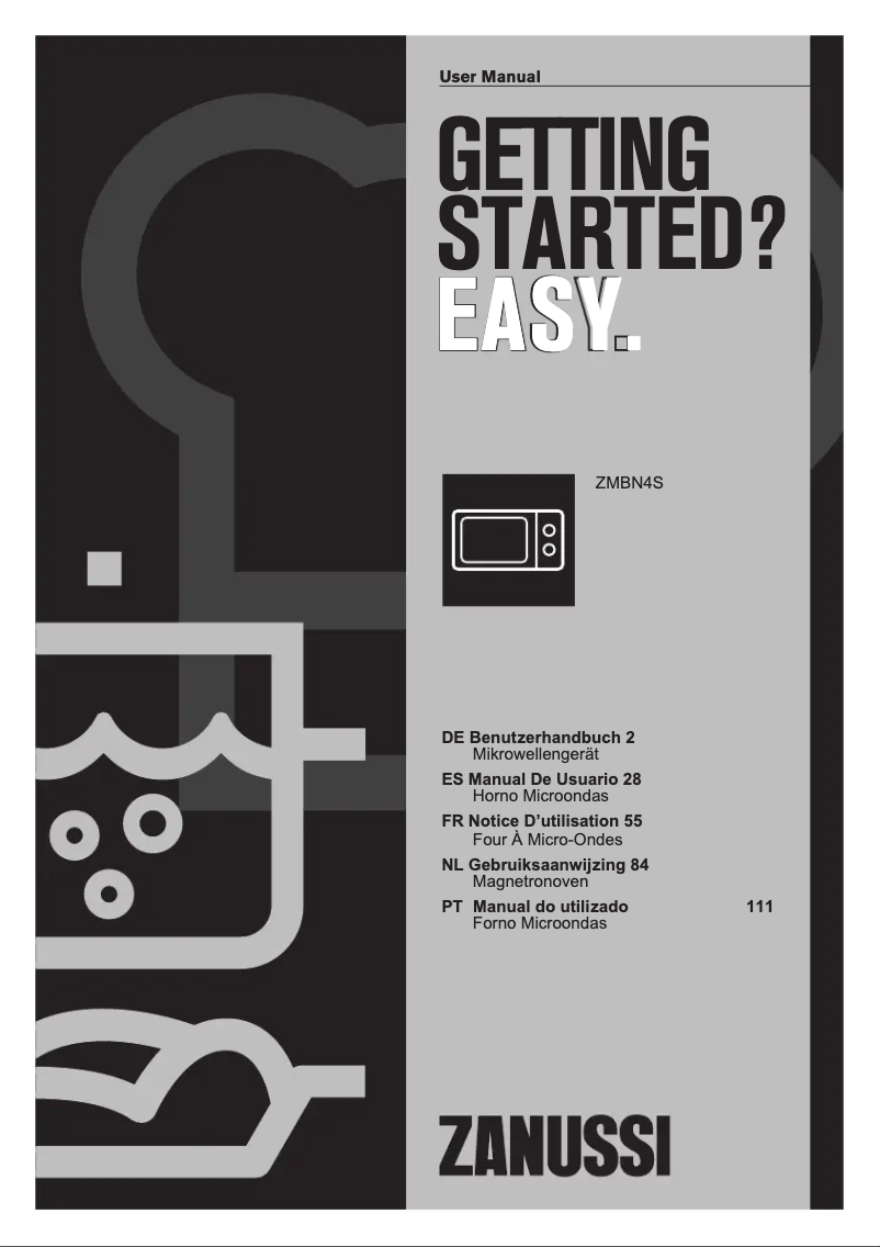 Page 1 de la notice Manuel utilisateur Zanussi ZMBN4SX
