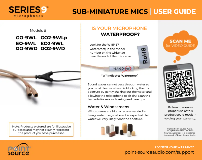 Página 1 del manual Manual de usuario Point Source Audio GO2-9WD
