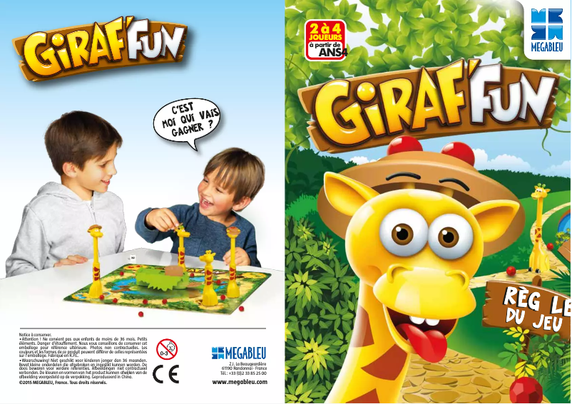 Page n°1 - Manuel utilisateur MEGABLEU Giraf’fun FR