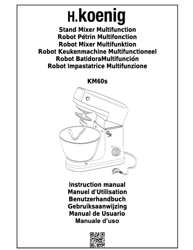 Page 1 of the manual User Manual H.Koenig KM60s