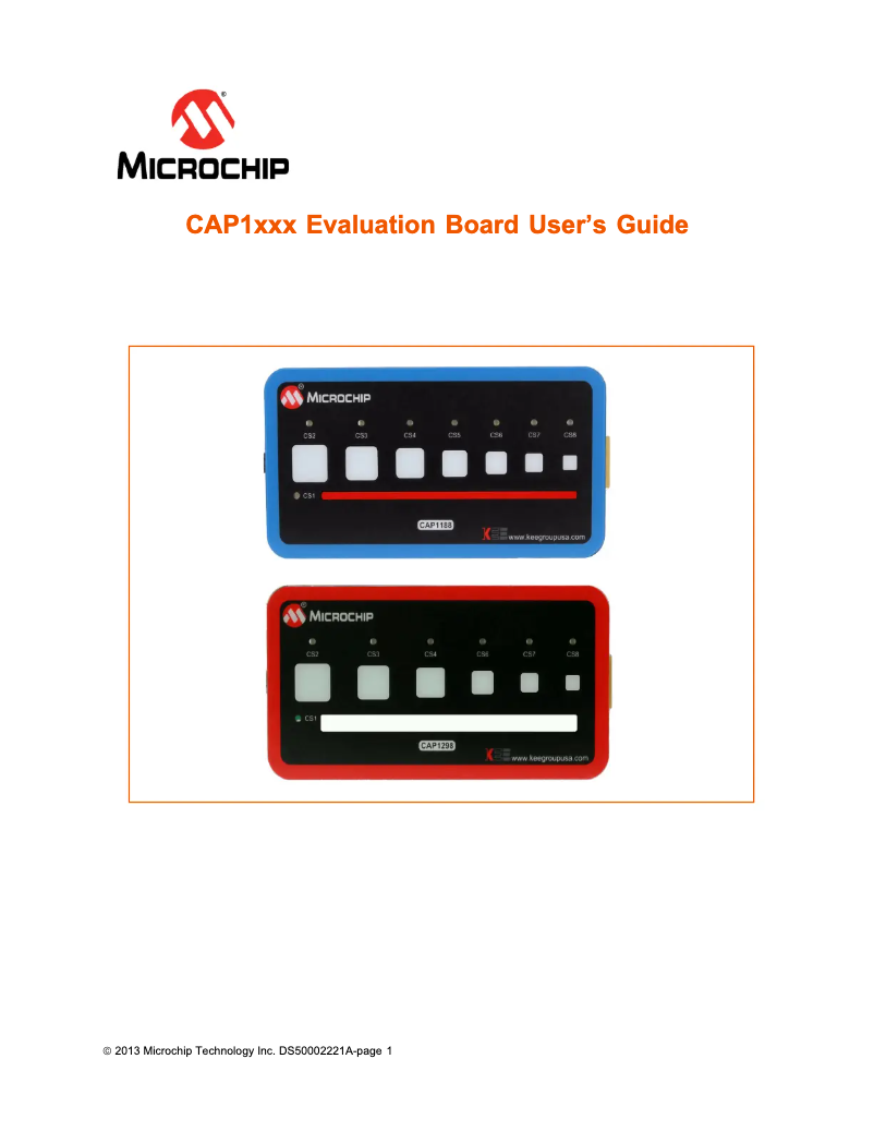 Page 1 de la notice Manuel utilisateur Microchip CAP1126